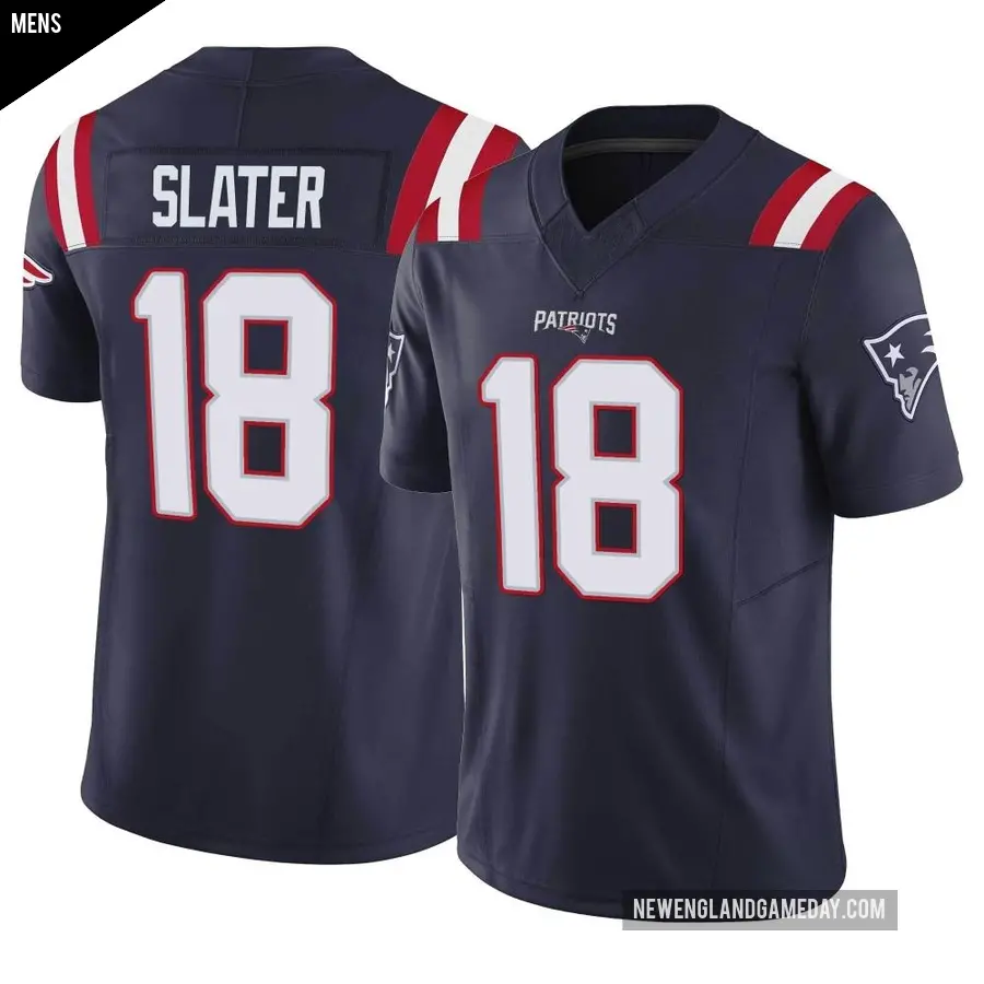 Men's New England Patriots ＃18 Matthew Slater Navy Limited Vapor F.U.S.E. Jersey