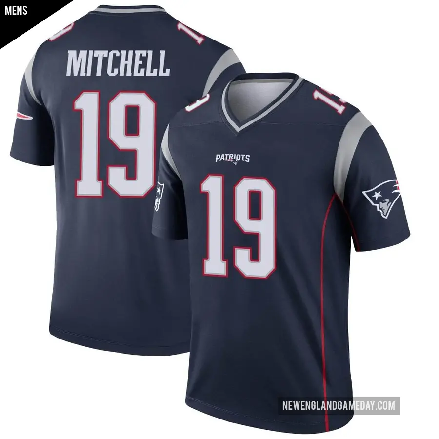 Men's New England Patriots ＃19 Malcolm Mitchell Navy Legend Jersey