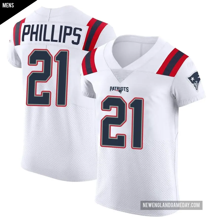 Men's New England Patriots ＃21 Adrian Phillips White Elite Vapor Untouchable Jersey