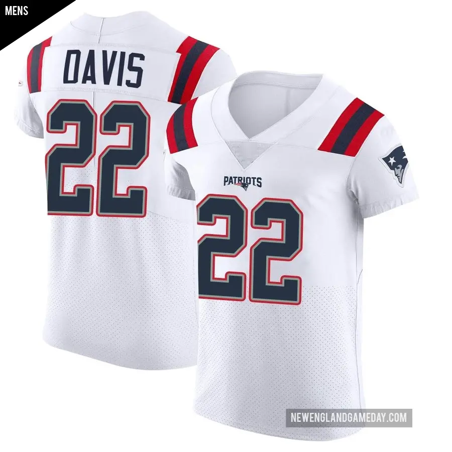 Men's New England Patriots ＃22 Cody Davis White Elite Vapor Untouchable Jersey