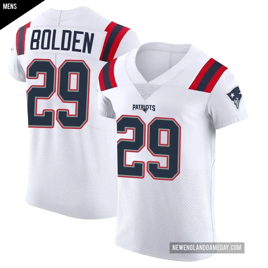 Men's New England Patriots ＃29 Isaiah Bolden White Elite Vapor Untouchable Jersey