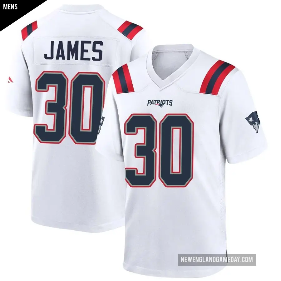 Men's New England Patriots ＃30 DJ James White Game Jersey