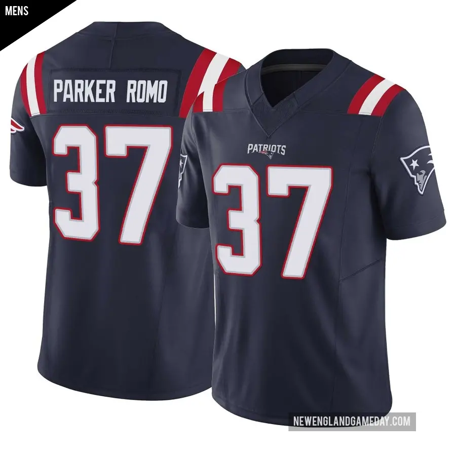 Men's New England Patriots ＃37 John Parker Romo Navy Limited Vapor F.U.S.E. Jersey