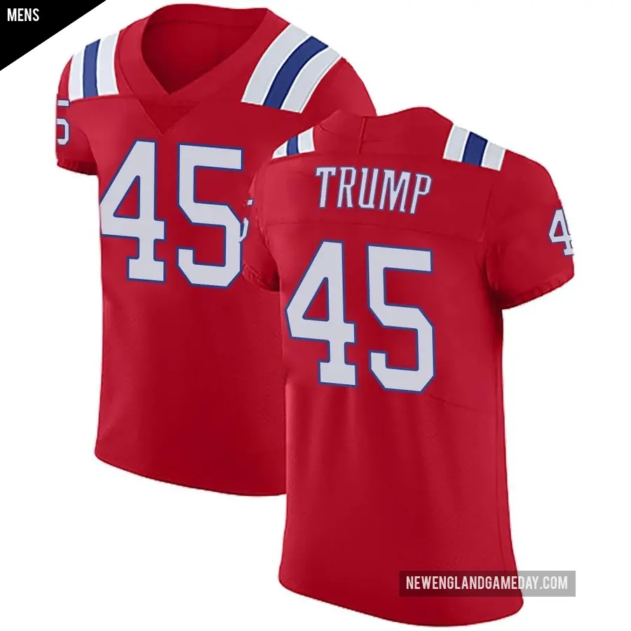 Men's New England Patriots ＃45 Donald Trump Red Elite Vapor Untouchable Alternate Jersey