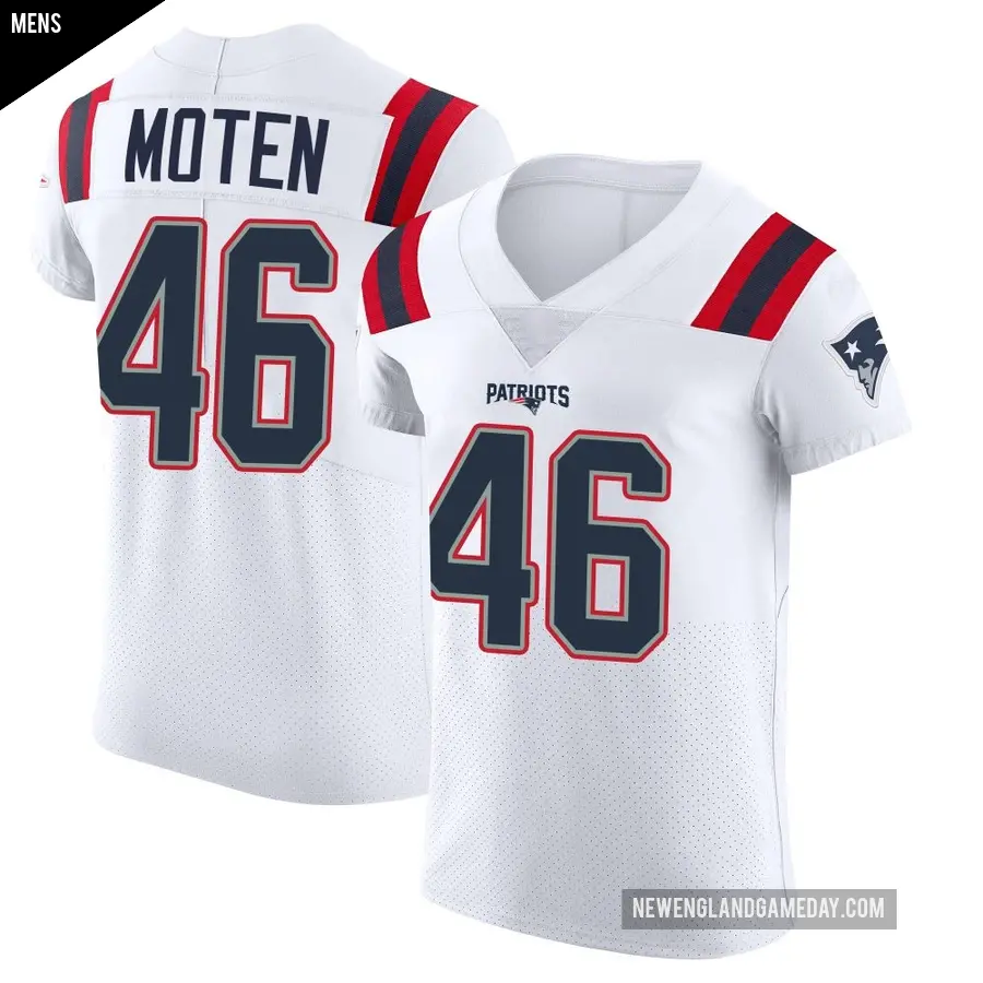 Men's New England Patriots ＃46 R.J. Moten White Elite Vapor Untouchable Jersey