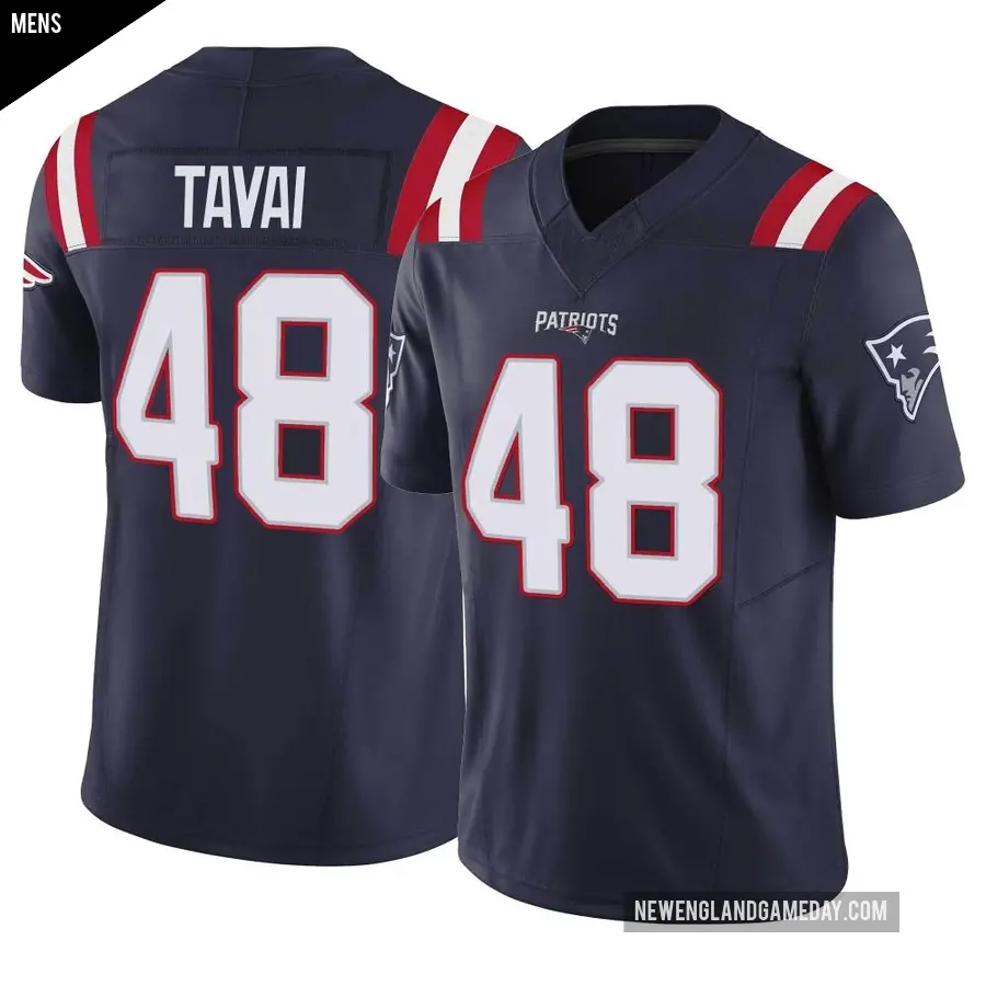 Men's New England Patriots ＃48 Jahlani Tavai Navy Limited Vapor F.U.S.E. Jersey
