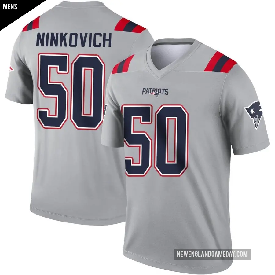 Men's New England Patriots ＃50 Rob Ninkovich Gray Legend Inverted Jersey