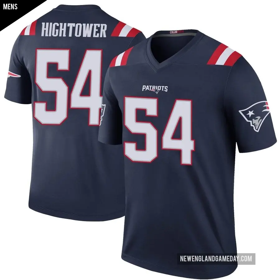 Men's New England Patriots ＃54 Dont'a Hightower Navy Legend Color Rush Jersey