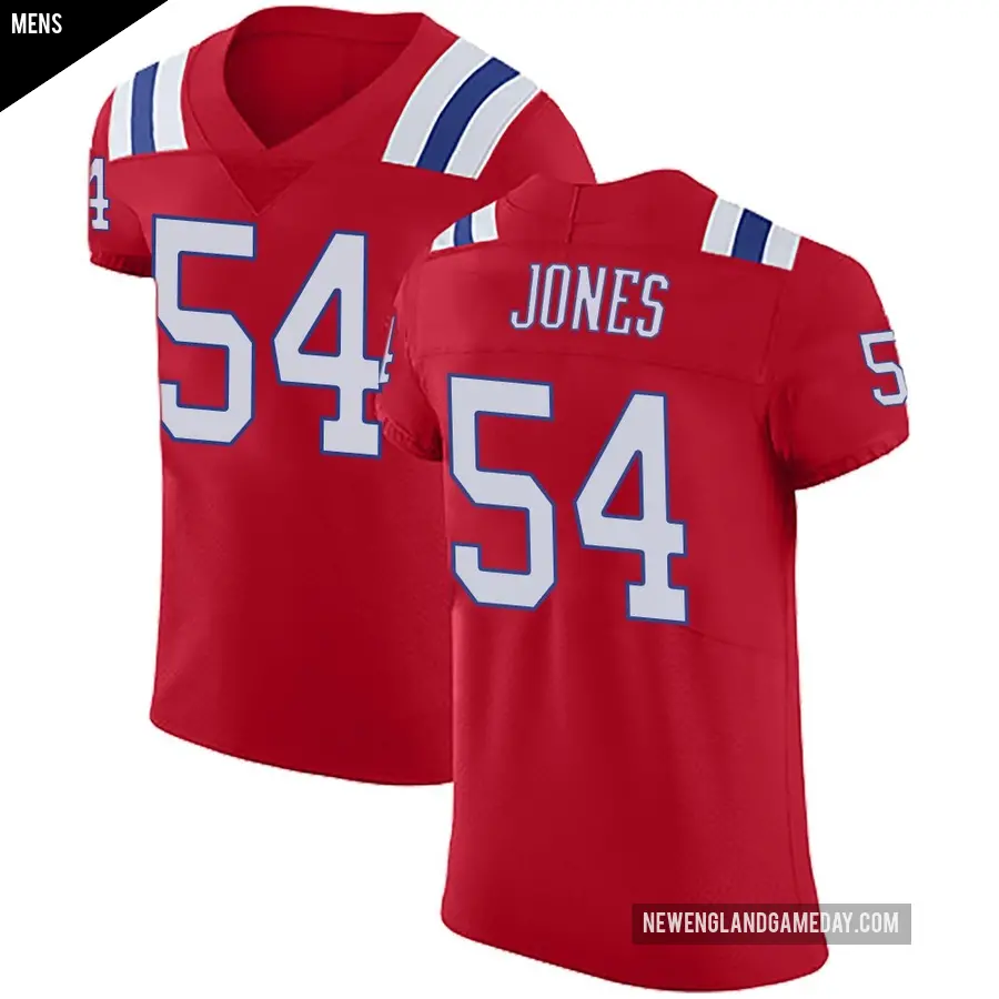Men's New England Patriots ＃54 Truman Jones Red Elite Vapor Untouchable Alternate Jersey