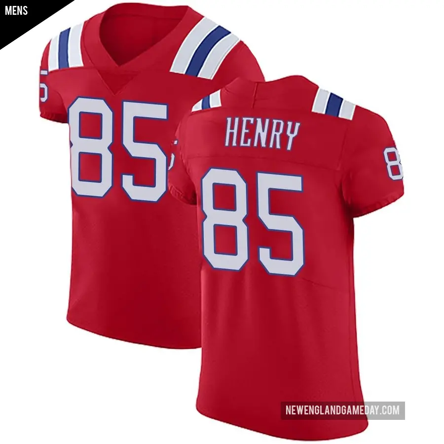Men's New England Patriots ＃85 Hunter Henry Red Elite Vapor Untouchable Alternate Jersey