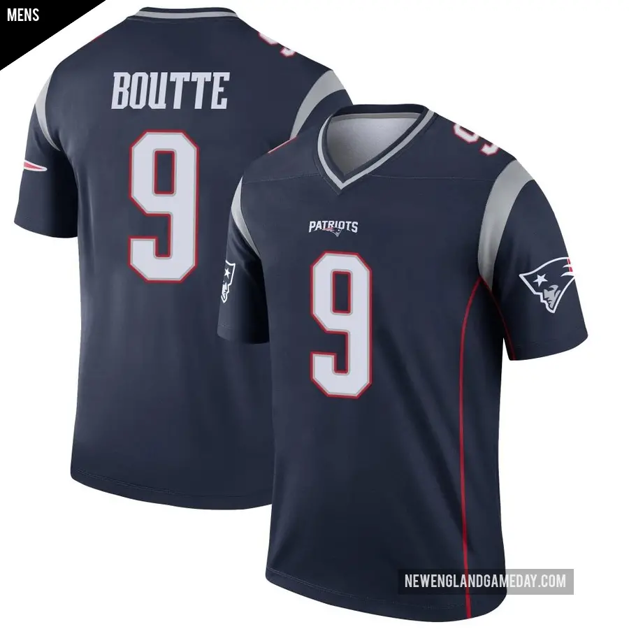 Men's New England Patriots ＃9 Kayshon Boutte Navy Legend Jersey