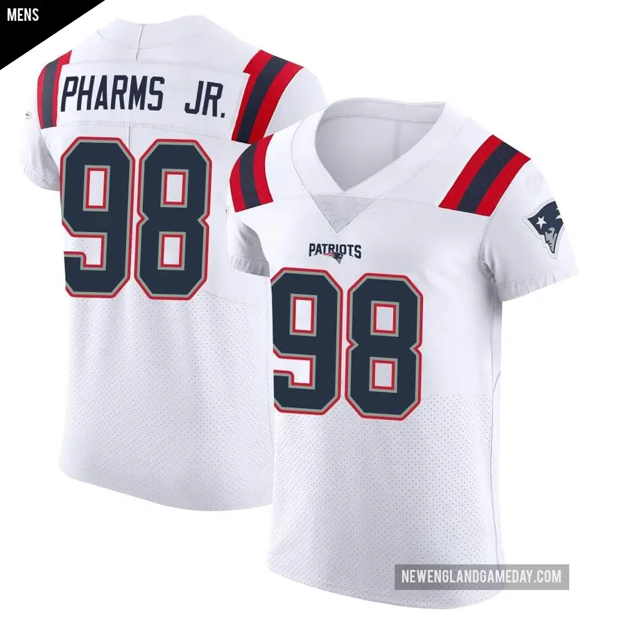 Men's New England Patriots ＃98 Jeremiah Pharms Jr. White Elite Vapor Untouchable Jersey