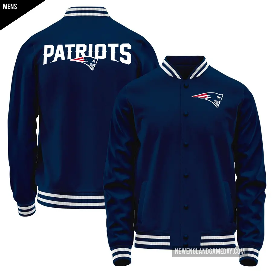 Men's New England Patriots Navy Full-Snap Jacket