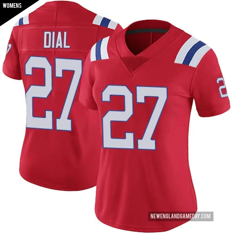 Women's New England Patriots ＃27 Marcellas Dial Jr. Red Limited Vapor Untouchable Alternate Jersey