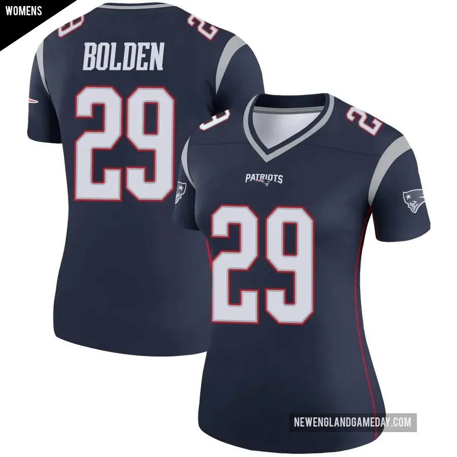 Women's New England Patriots ＃29 Isaiah Bolden Navy Legend Jersey