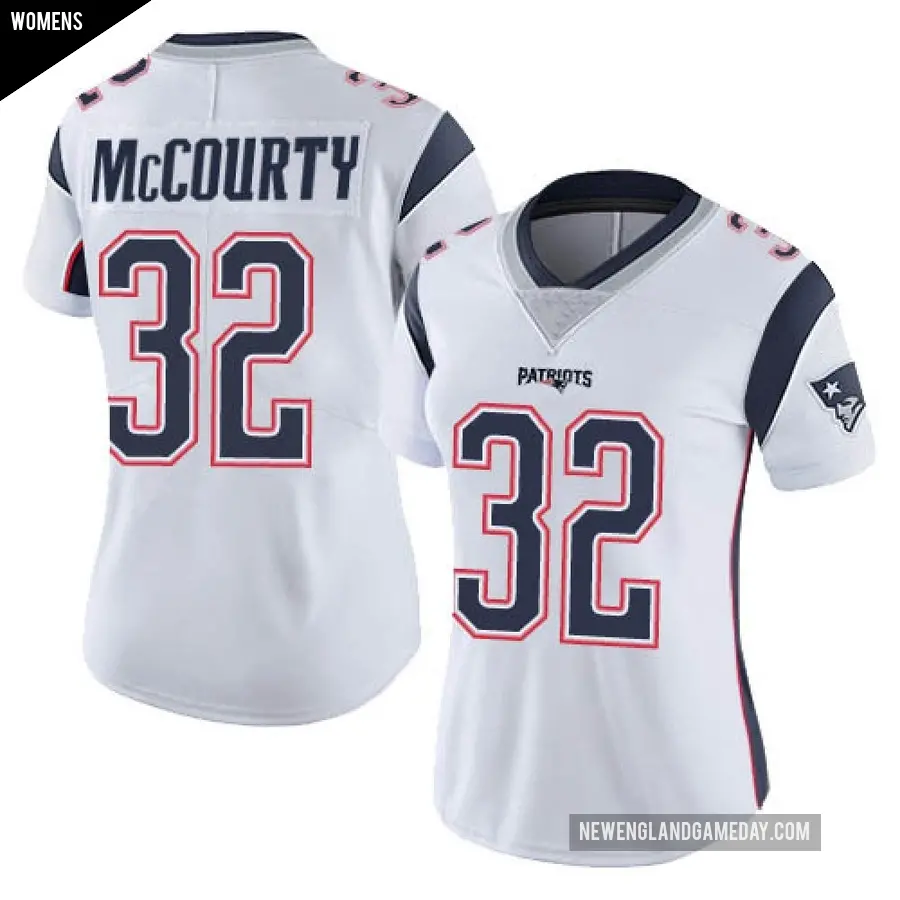 Women's New England Patriots ＃32 Devin McCourty White Limited Vapor Untouchable Jersey