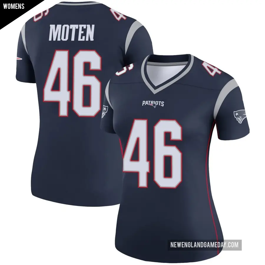 Women's New England Patriots ＃46 R.J. Moten Navy Legend Jersey