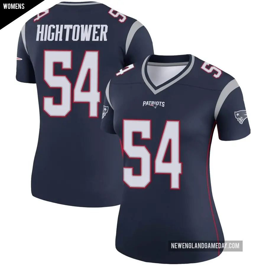 Women's New England Patriots ＃54 Dont'a Hightower Navy Legend Jersey