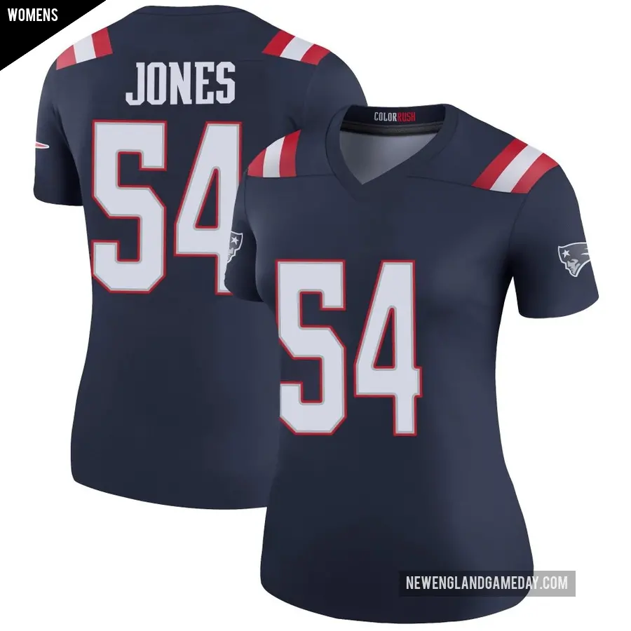 Women's New England Patriots ＃54 Truman Jones Navy Legend Color Rush Jersey