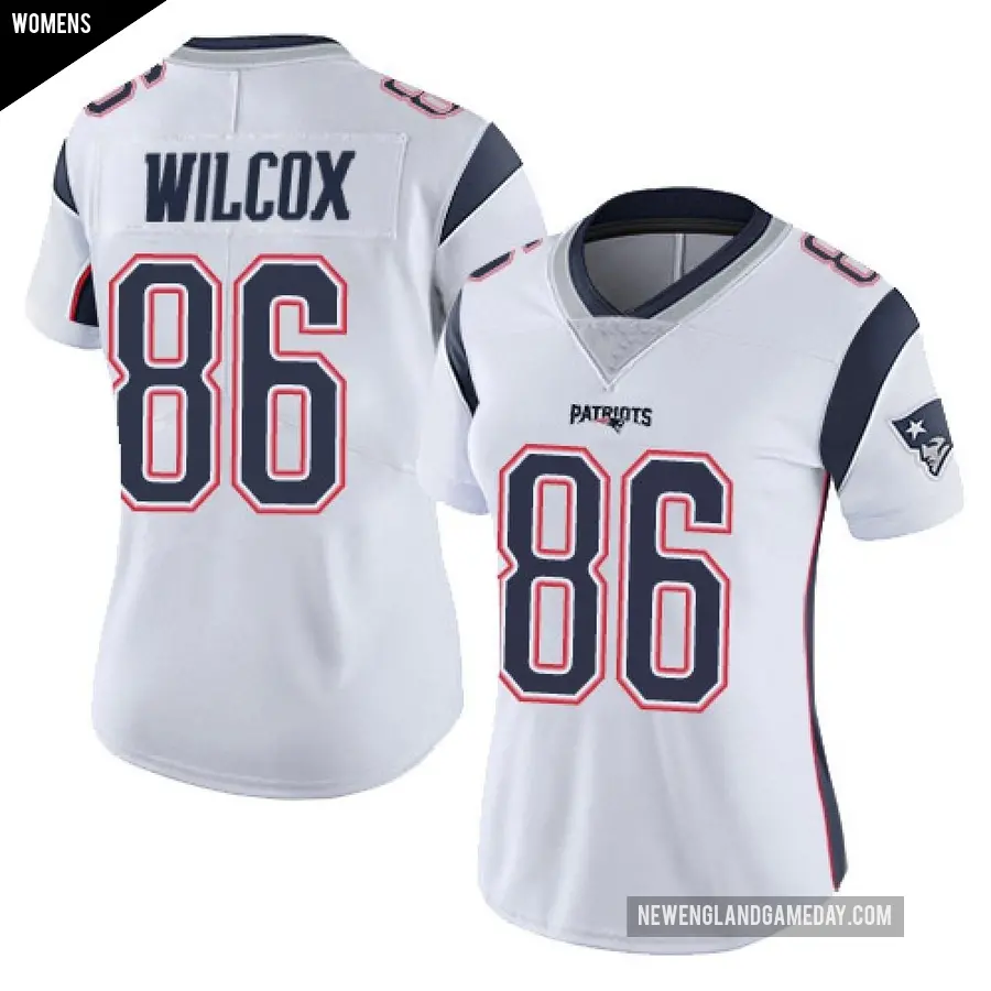 Women's New England Patriots ＃86 Mitchell Wilcox White Limited Vapor Untouchable Jersey