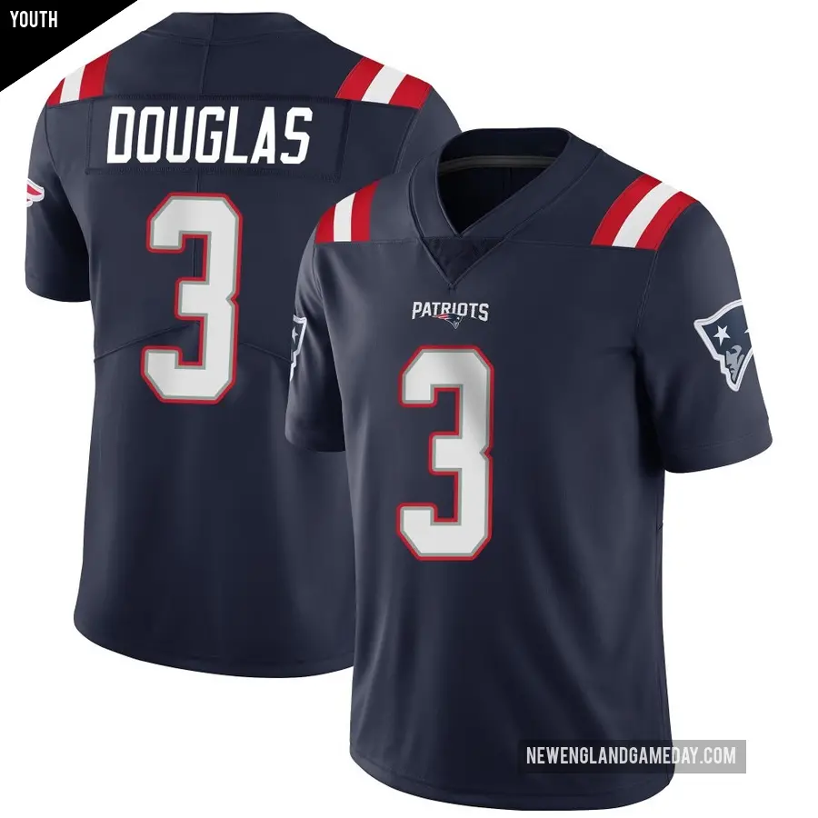 Youth New England Patriots ＃3 DeMario Douglas Navy Limited Team Color Vapor Untouchable Jersey