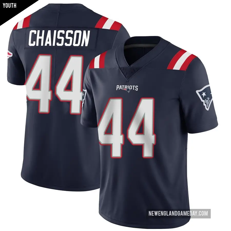 Youth New England Patriots ＃44 K'Lavon Chaisson Navy Limited Team Color Vapor Untouchable Jersey