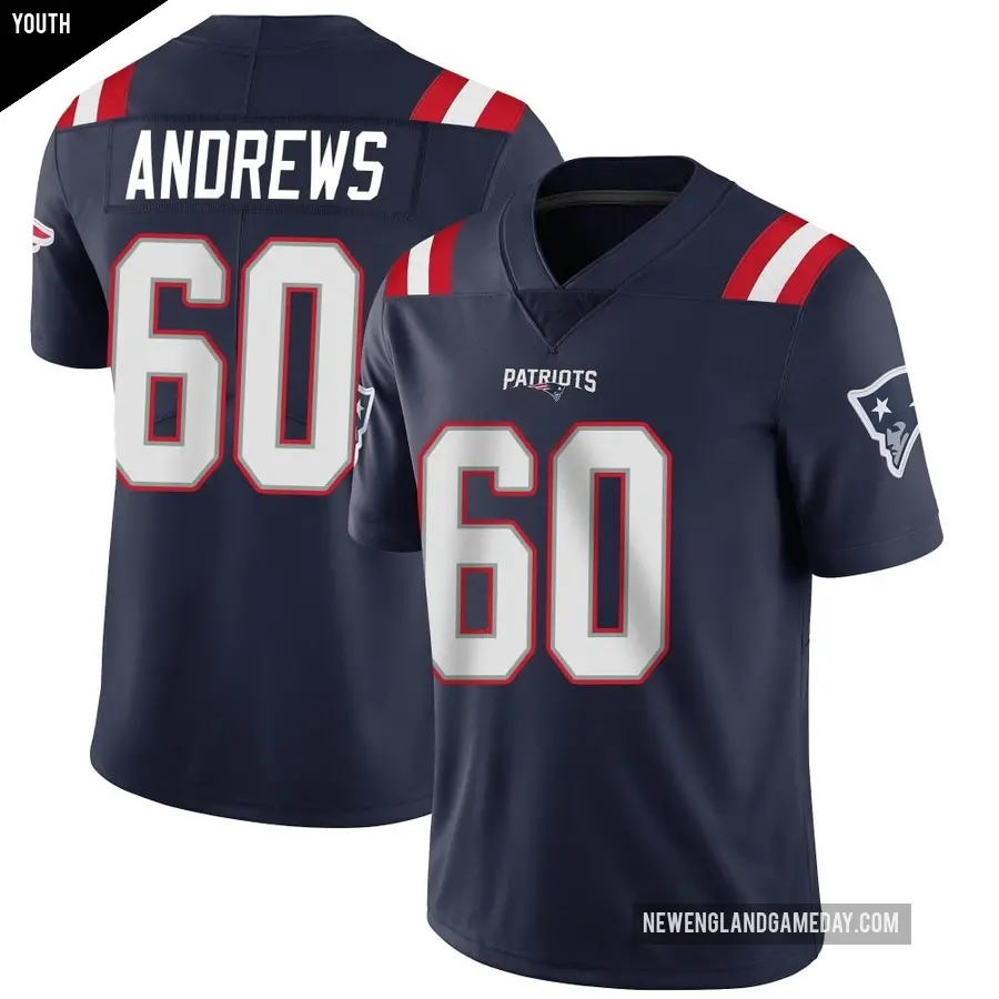 Youth New England Patriots ＃60 David Andrews Navy Limited Team Color Vapor Untouchable Jersey