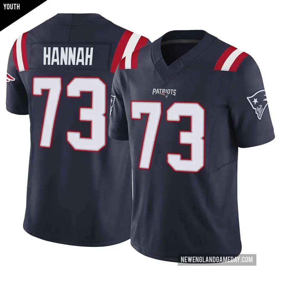Youth New England Patriots ＃73 John Hannah Navy Limited Vapor F.U.S.E. Jersey
