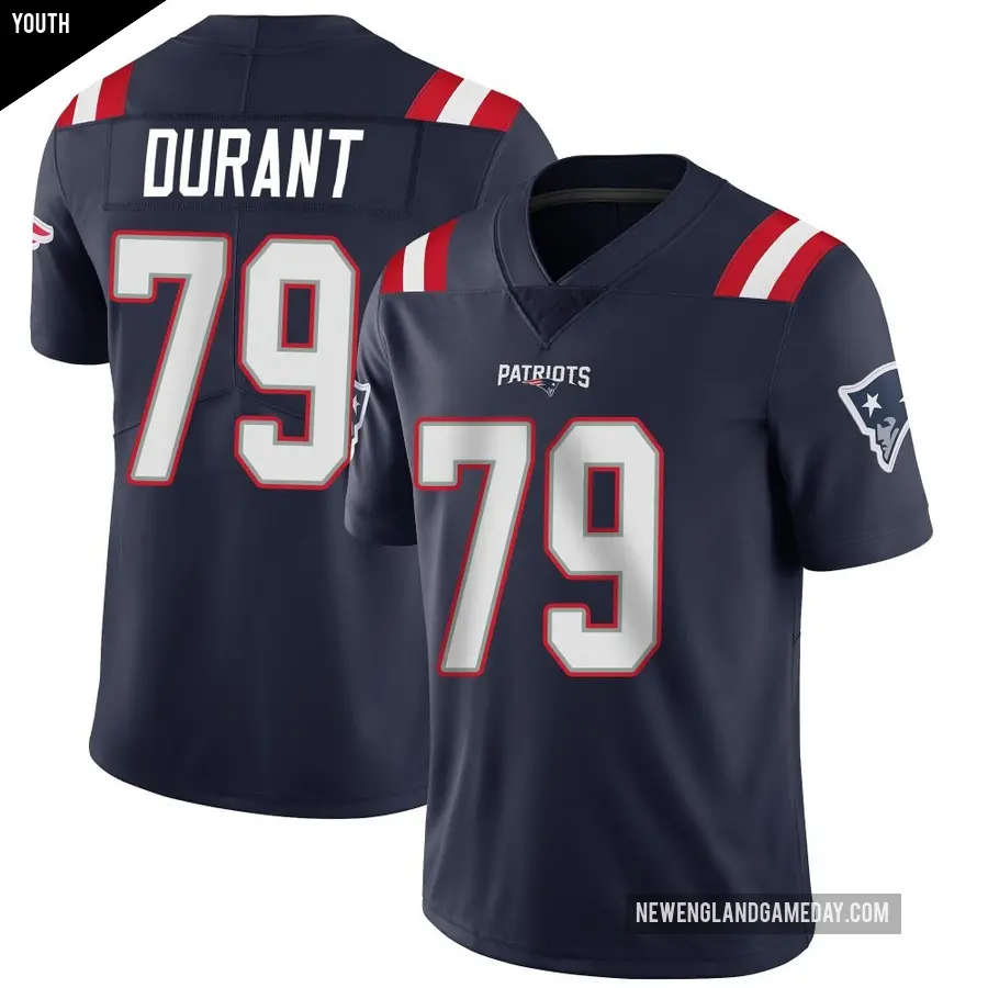 Youth New England Patriots ＃79 Yasir Durant Navy Limited Team Color Vapor Untouchable Jersey