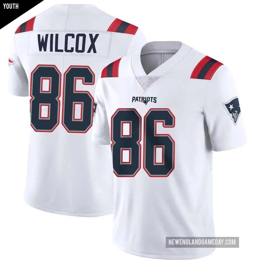 Youth New England Patriots ＃86 Mitchell Wilcox White Limited Vapor Untouchable Jersey
