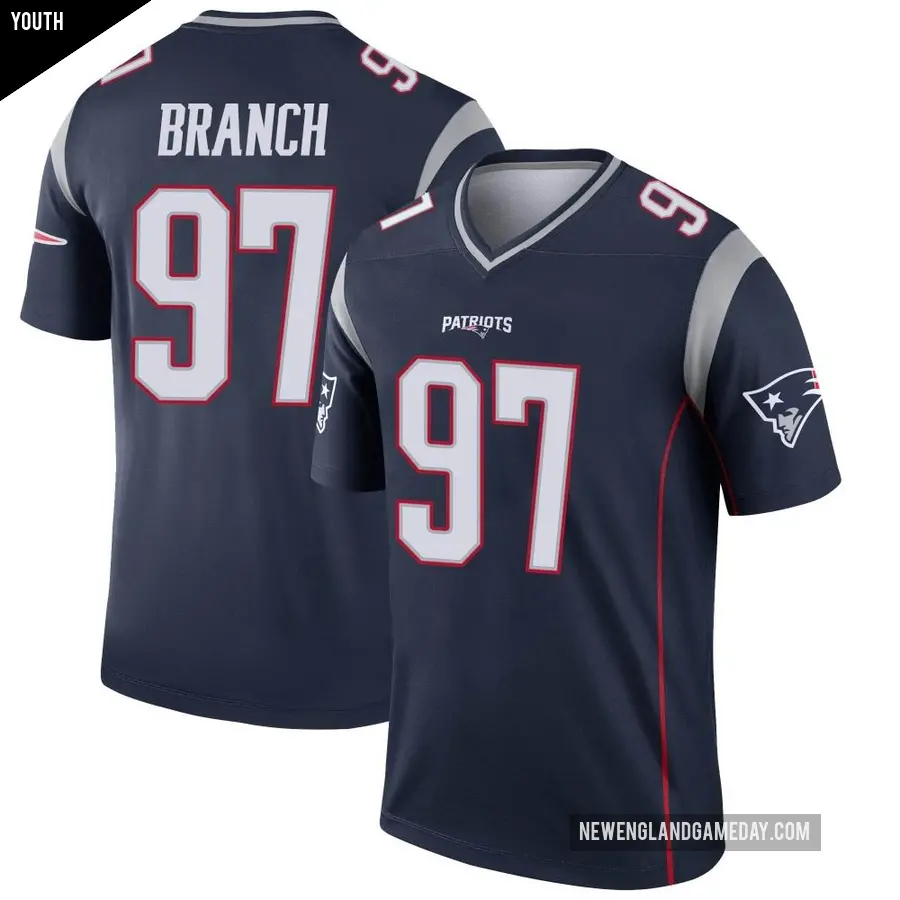 Youth New England Patriots ＃97 Alan Branch Navy Legend Jersey